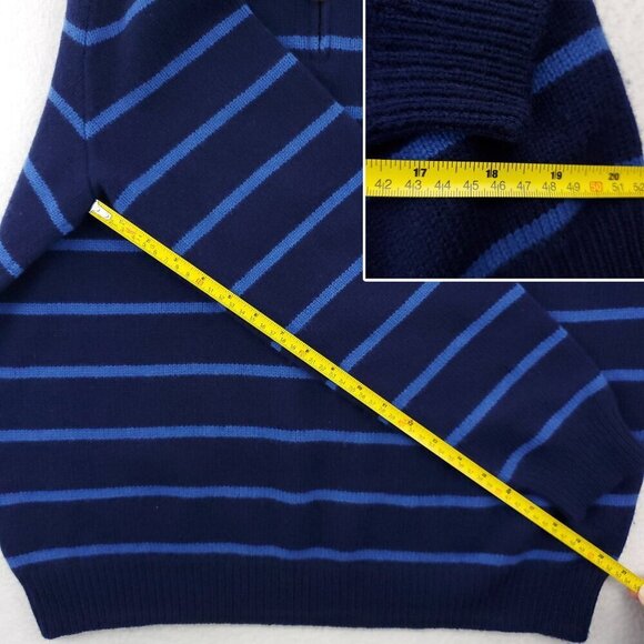 Polo Ralph Lauren Vintage Sweater 100% Lambs Wool Italian 1/4 Zip Men's XL - Picture 8 of 11